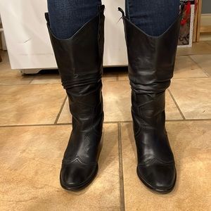 Black mid-calf casual boots by BCBG for ladies size 8 1/2